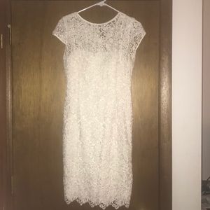 Adrianna Papell White Lace Dress
